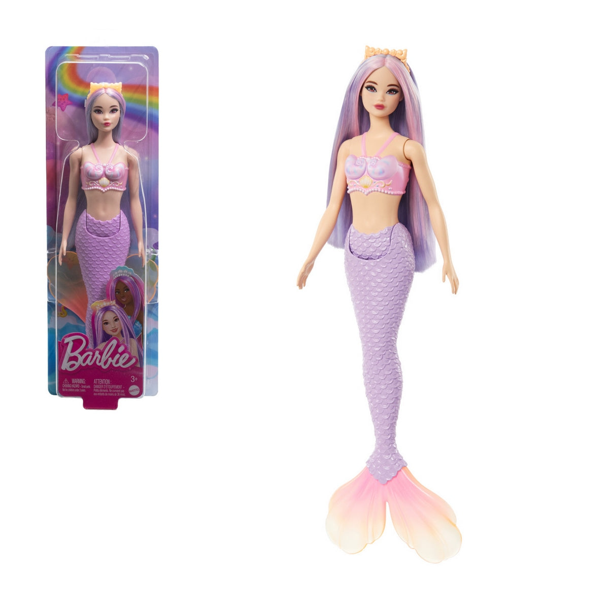 Barbie Fantasia Muñeca Sirenas Con Cabello De Colores - Cabello Violeta